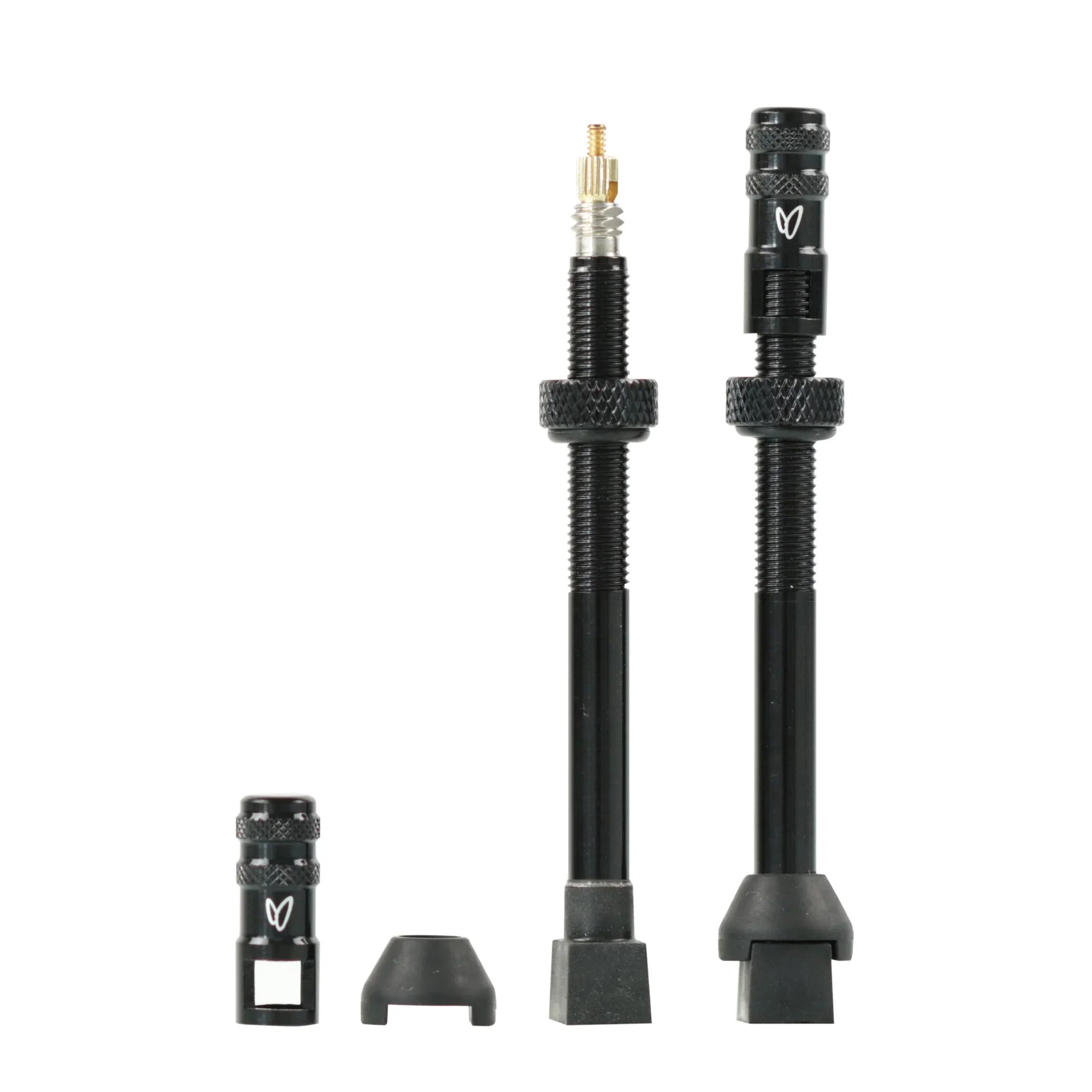 Caffélatex Tubeless Valve Pair Black RVC and Key